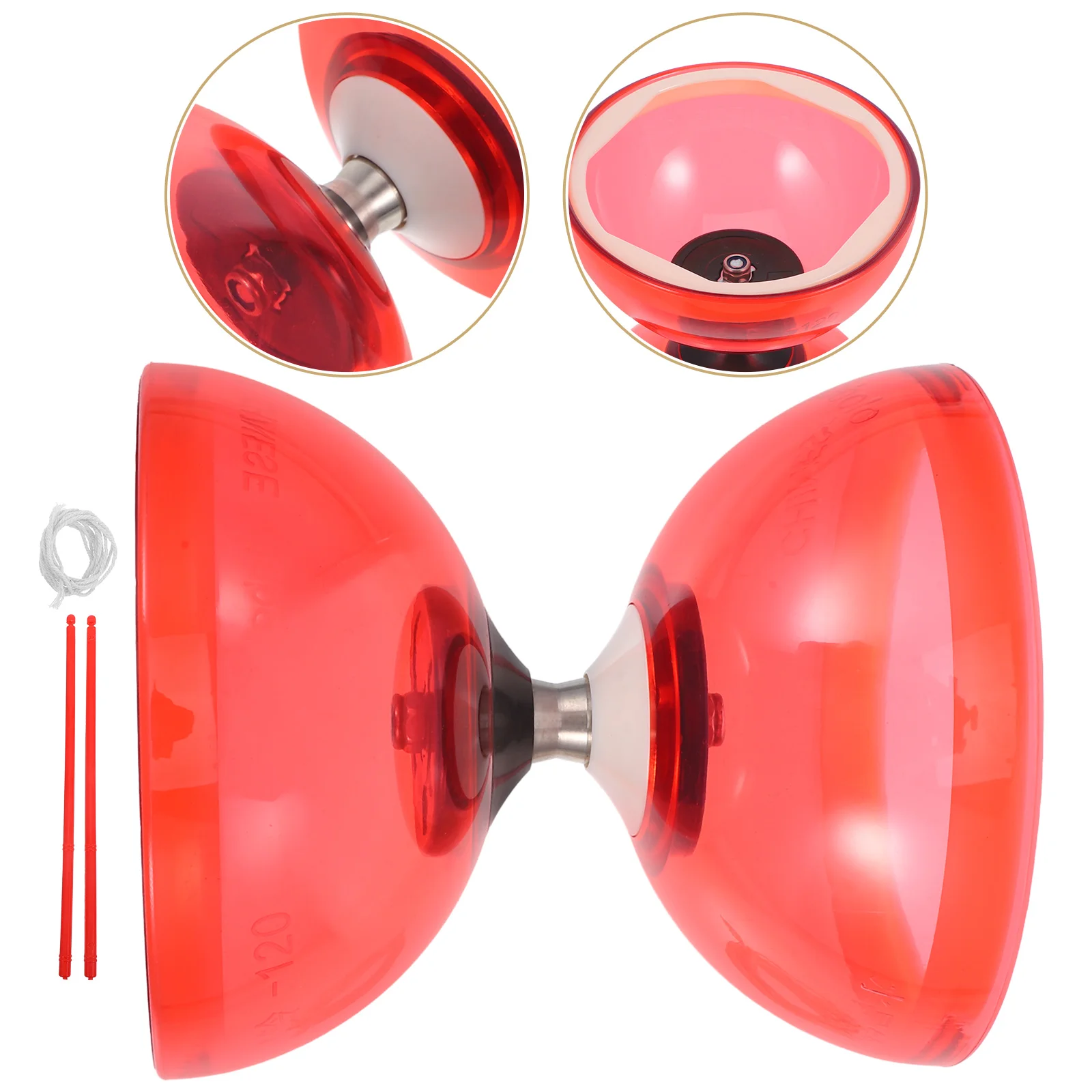Fitness Diabolo Set Soccer Toys Soft Rubber Double Wheel Diabolo For Elderly People Toddler Child