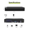 SANNCE 8MP FHD PoE Network Video Security System 8MP CCTV Security Camera NVR System Supports 8MP 5MP 3MP 1080P PoE IP Camera 4