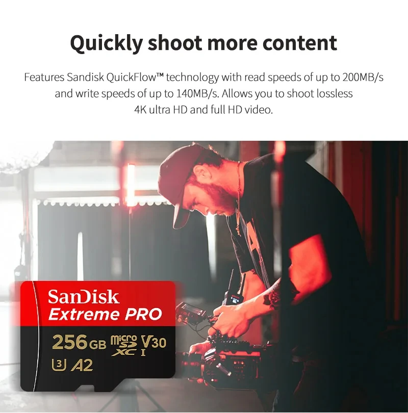 익스트림 산디스크 프로 마이크로 SD 카드 128GB 64GB 32GB 512GB 256GB 400GB 마이크로 SD 1TB 플래시 메모리 카드 SD U3 4K V30 마이크로SD TF 카드