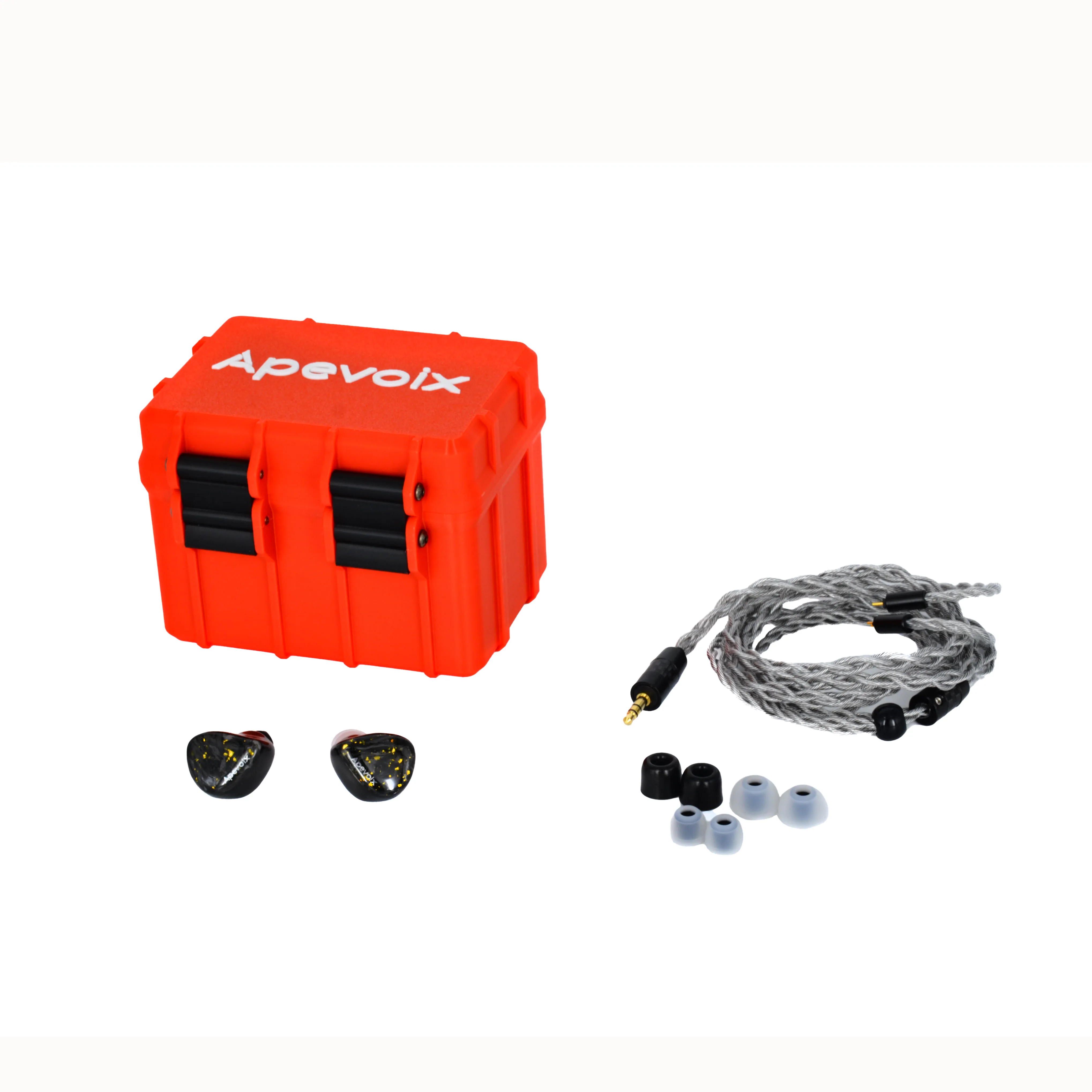 Apevoix Grit 1DD + 4BA + 1BC Tribrid IEM HiFi Earphones Wired Earbuds with 3.5mm Plugs 6