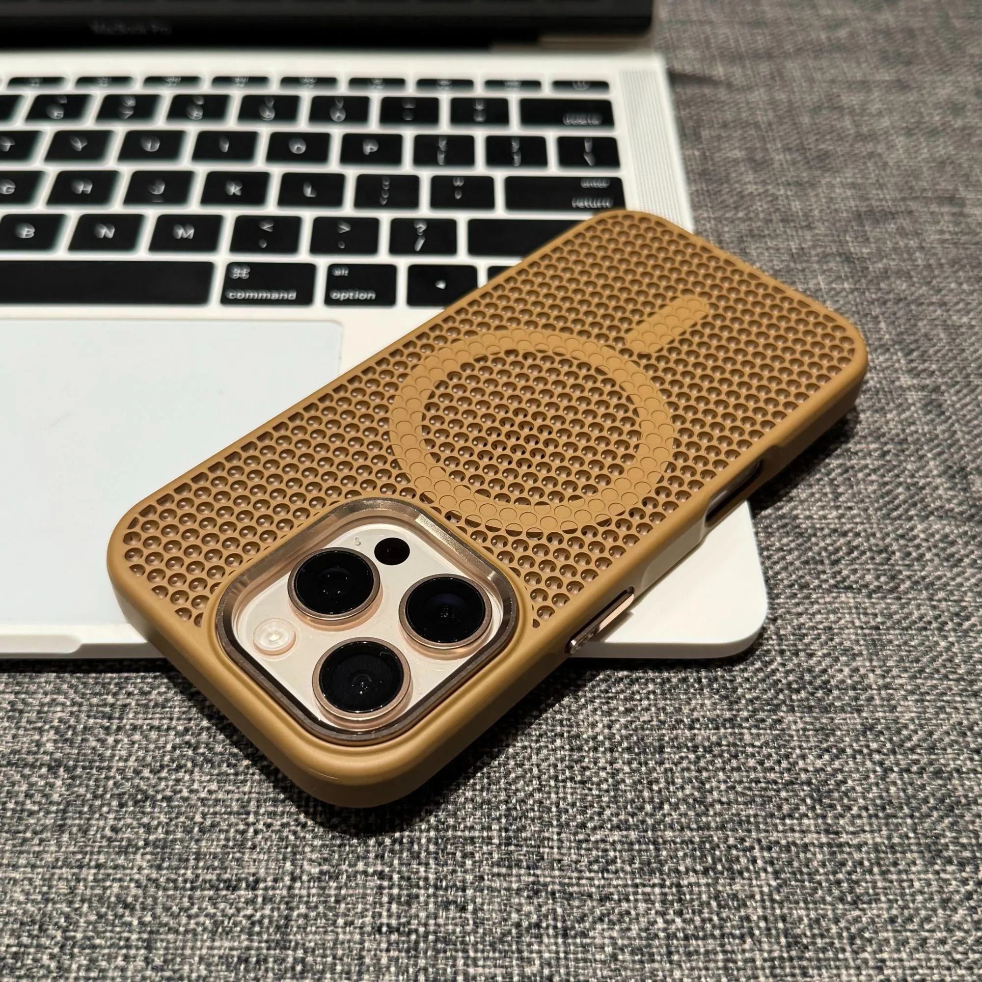 Breathable Magnetic Mesh Phone Case with Magsafe Wireless Charging Compatibility