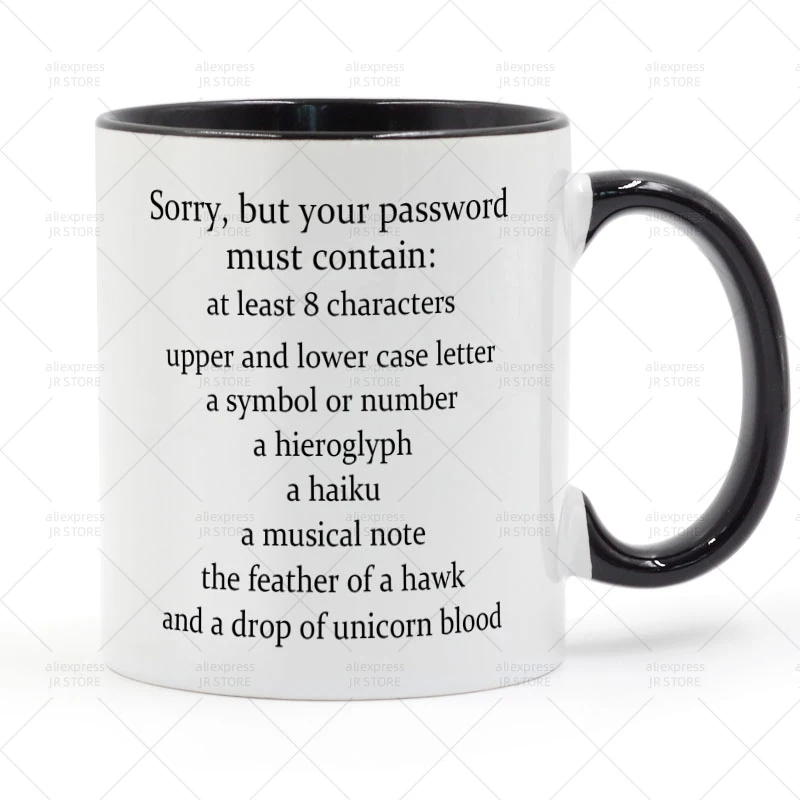 

Password Mug Ceramic Cup Gifts 11oz