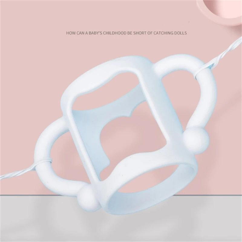 Silicone Baby Bottle Holder Feeding Bottles Easy Cleaning Easy Grip Hand Shank For Auxiliary Milk Drinking baby feeding accessories