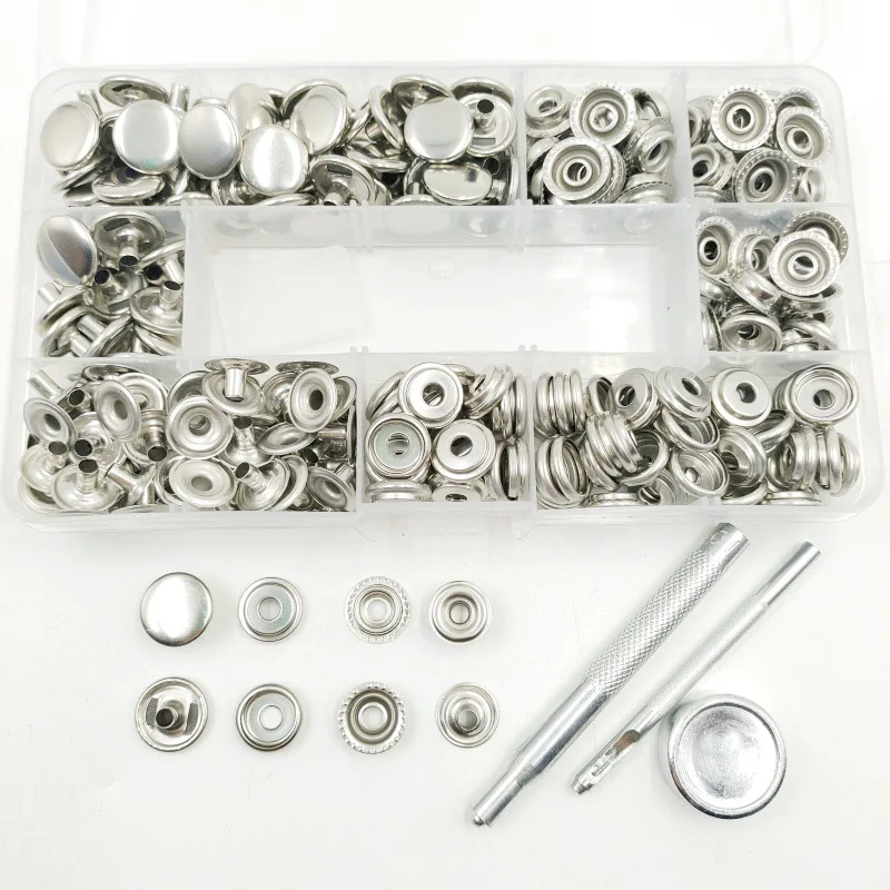 Bottoni Per Tende SUNAROC 15 Mm Bottone A Pressione Con Pinze E Vite #304 Acciaio Inossidabile, Vite E Bottoni Bottoni Automatici Acciaio Inox 304