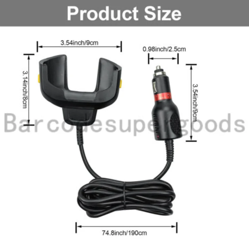Veículo Carregador de Carro Cabo para Motorola Zebra Tc70 Tc75 Tc77 Chg-tc7x-cla101 dc - Imagem 6