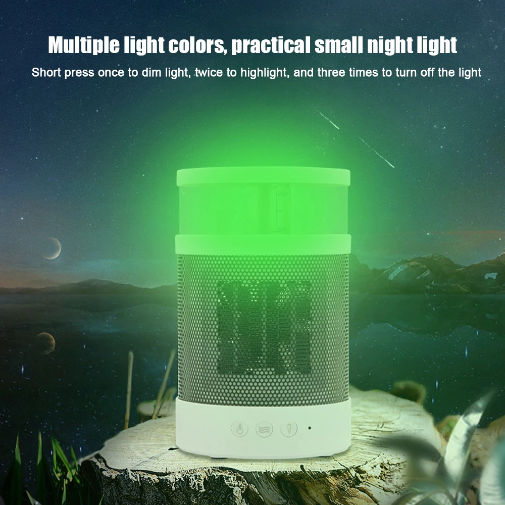 Intelligent 3-in-1 Space Heater Humidifier Night Light Air Heater  Humidifier Ceramic Heating Negative ion Warm Fog Space Heater