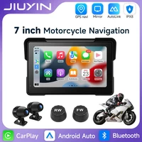 7 Inch Motorcycle Multimedia Player IP67 Waterproof GPS Navigation Recorder Wireless CarPlay Android Auto Touch Screen Bluetooth