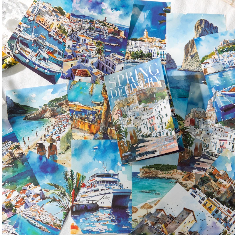 Journal GO 30pcs Spring Scenery Material Paper Creative Collage Cards Background Paper Diy Junk Journal Planner Materials 2