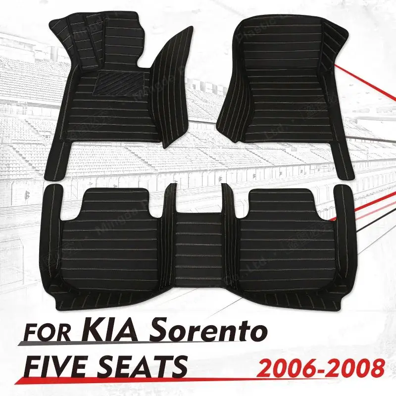 

CustomCar floor mats for KIA Sorento（five seat）2006 2007 2008 Customauto foot Pads automobile carpet cover