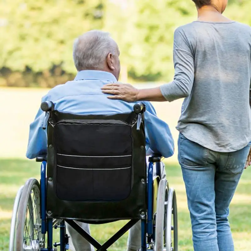 Wheelchair Bags Wheelchair Backpack with Cup Holder Wheelchair Storage Bag to Hang on Back Electric Wheel Chair Accessories