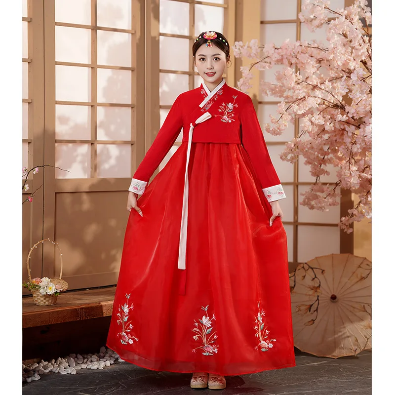 KoreaWeddingPartyEmborideryHanbokFolkWomenTraditionalCostume