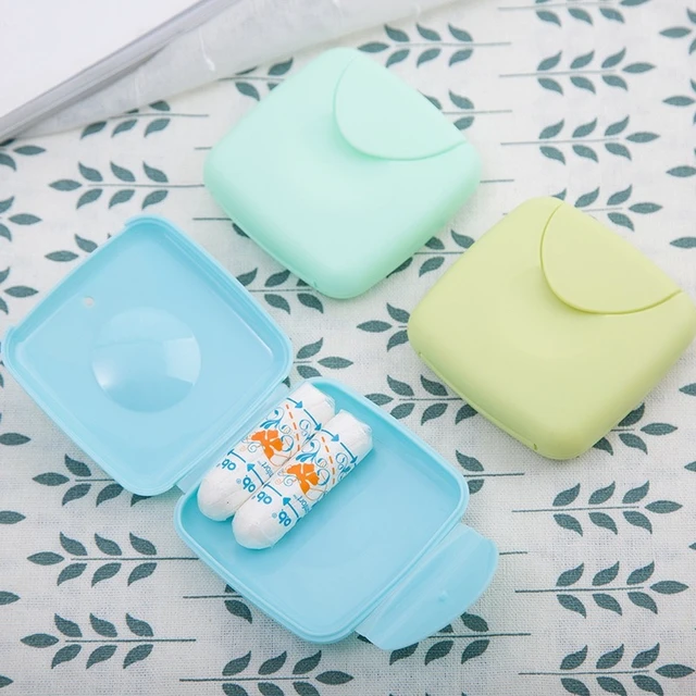 Tampons Storage Box Small Case Plastic Containers Outing Travel Tampon  Holder Cases Container Carrying Organizers Tools - AliExpress