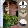 Double Sided Train Station Waterproof Wall Clock For Garden Retro Wrought Iron Metal Wall Clock Silent Indoor Outdoor Decoration 4