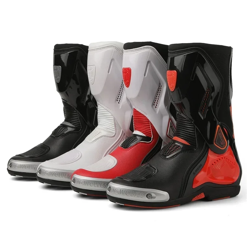 Professional Off-road Motorcycle Anti-slip Mid-calf Long Ankle Racing Wear-resistant Protective Shoes motorcycle shoes motorcycle boots safety shoes mens shoes