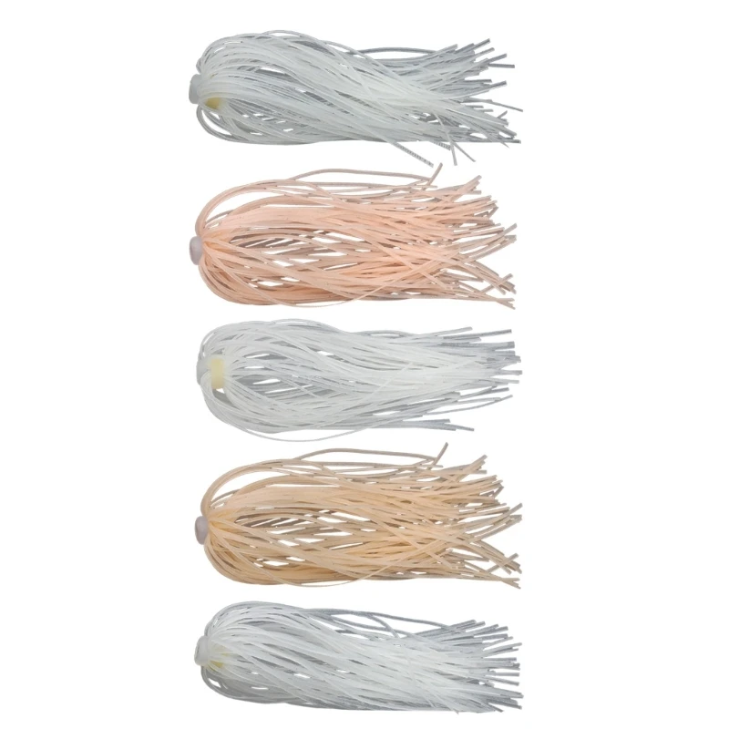 

A9LD 5 Bundles 440 Strands Silicone Jig Skirts Set Jig Legs Lures Fly Tying Materials