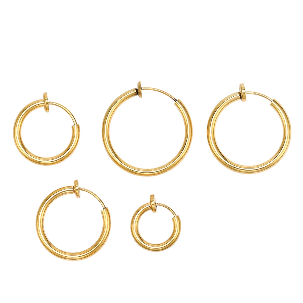 Stainless Steel Clip Round Earring Clips 10Pcs