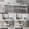 Room Desks Durable Work Desk for Home Office Reversible L Shaped Computer Desk With Magic Power Outlets and USB Charging Ports 6