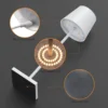 5200mAh 2024 Cordless Table Lamp LED Aluminum Dimmable Desk Lamp Lamp Restaurant Atmosphere Lighting for Indoor Outdoor Metallic 4