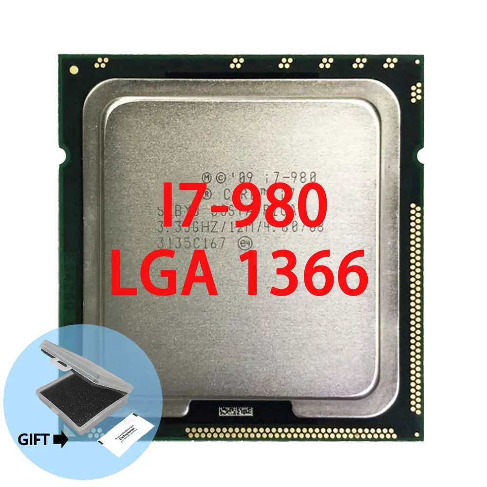 Processore Intel Cpu Core I7-980 Originale Extreme Edition I7 980 3.33Ghz 12M 6-Core Spedizione Gratuita Speedy Ship Out Socket 1366
