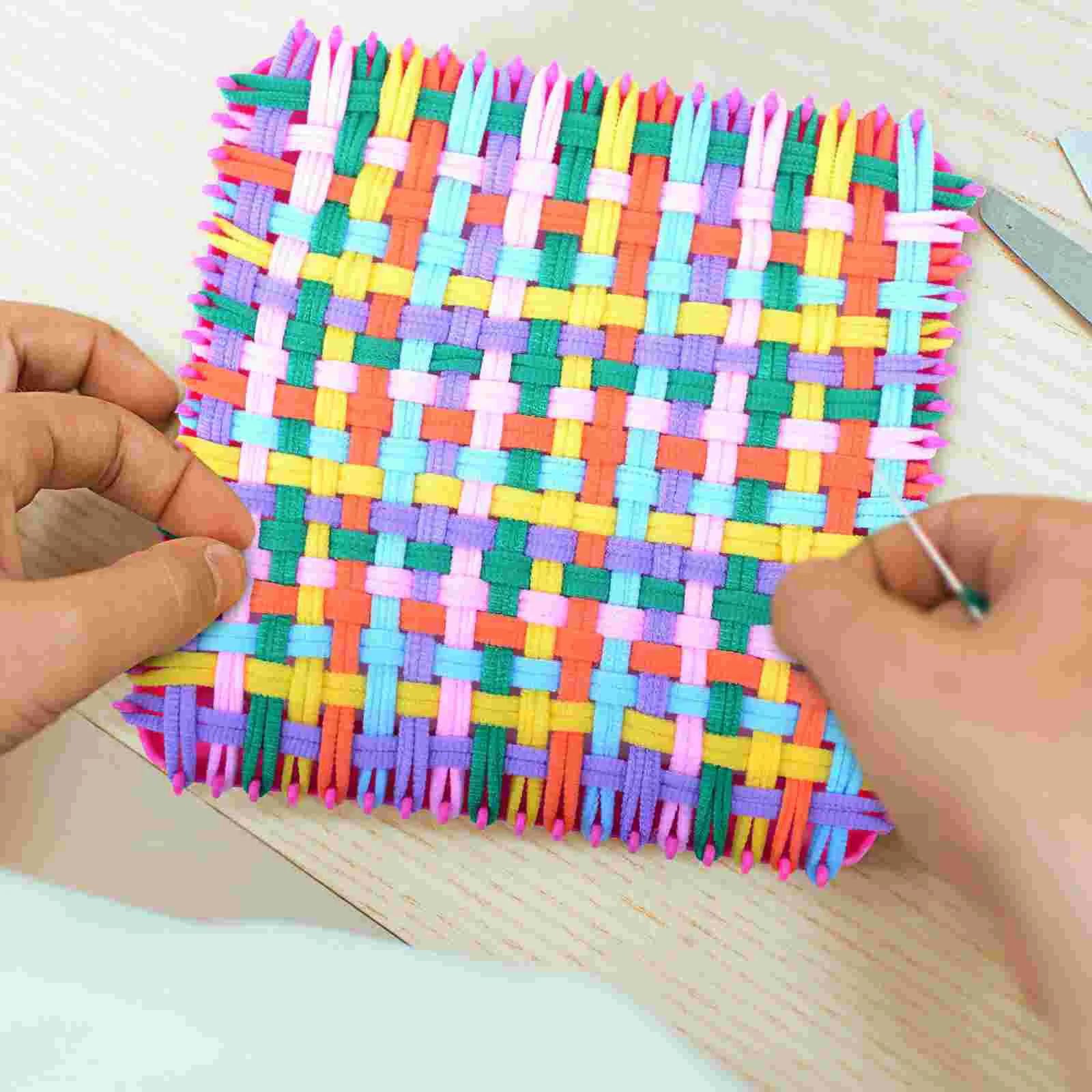 

192Pcs Loom Bands Potholder Weaving Refill Kids Loom Potholder Weaving Loom Multicolor Elastic Craft Refill Diy Crafts