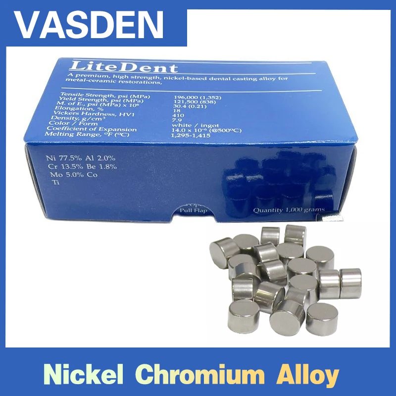 1KG LiteDent Dental Nickel Chrome With Beryllium Porcelain Metal Uses Of Nickel Chromium Alloy