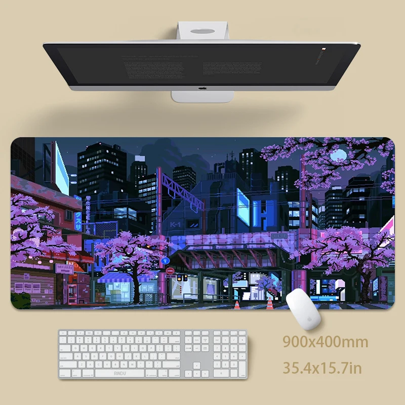 thumbnail image 1 of Cyber City-alfombrilla grande para ratón de 100x50cm, alfombrilla grande para ordenador, alfombrilla para ratón para juegos, alfombrilla para teclado grande, alfombrillas de ratón para gamers, alfombr, 1 of 5