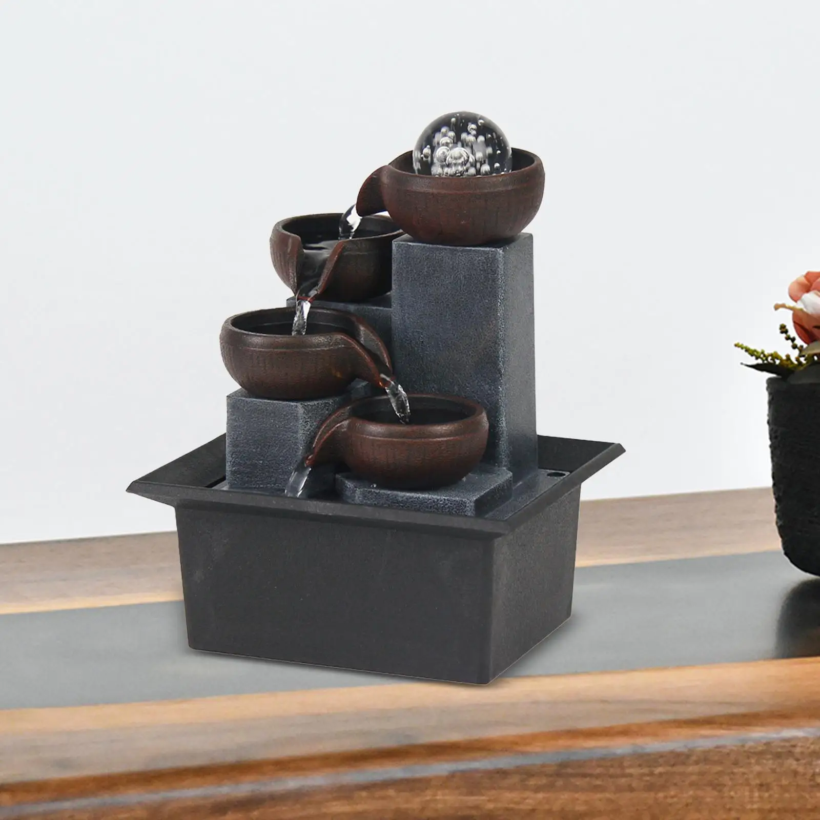 Indoor Waterfall Fountain Desk Decor Tabletop Fountain Illuminated for Living Room Meditation Hotel Housewarming Bedroom Indoor Waterfall Fountain Desk Decor Tabletop Fountain Illuminated for Living Room Meditation Hotel Housewarming Bedroom