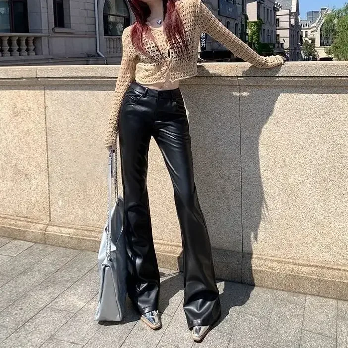 パンツ seyto Vintage fake leather flare pants 70's Faux Leather Flare Women's Pants - Black | Levi's® US