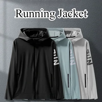 Men Running Jackets Gym Zipper Sport Jacke Jogging Training Quick-drying Fitness Sweatshirt Outdoor Casual Running Sportswear