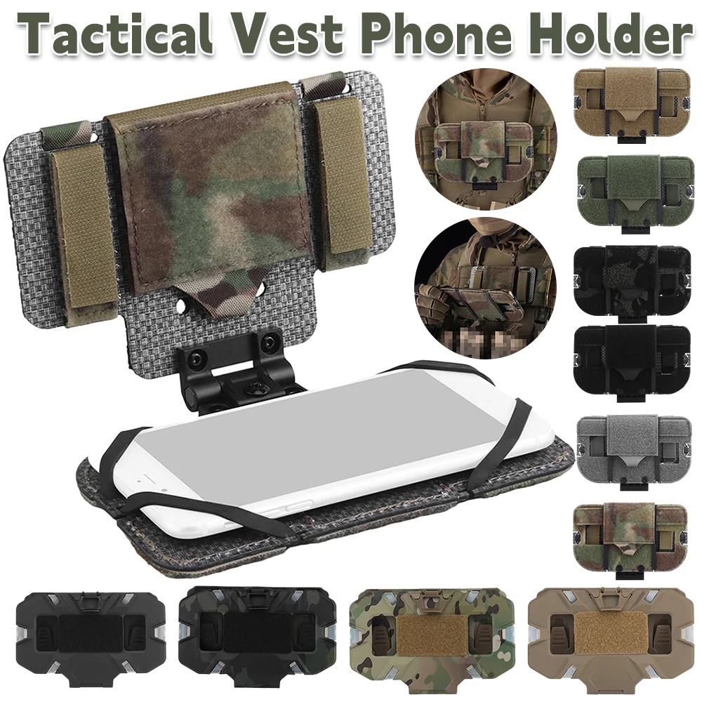 Folded Navigation Board Tactical Vest Phone Holder Military Chest MOLLE Phone Map Holder Carrier