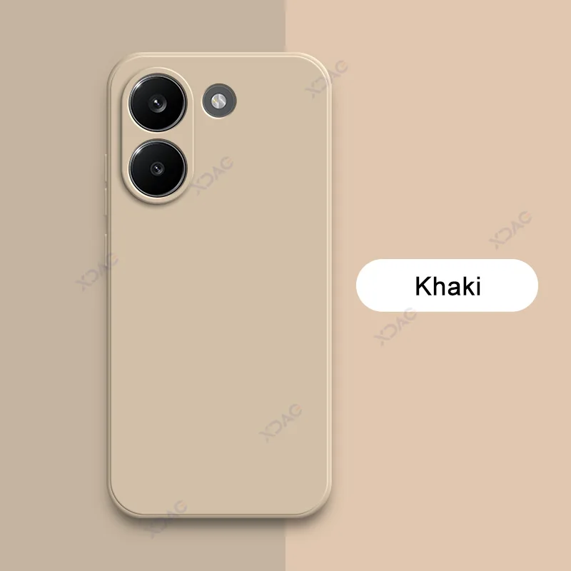 Minimalist Design Liquid Silicone Case with Camera Protection and Straight Edges