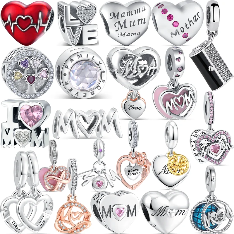 

Подвеска «мама» из серебра 2022 пробы, подходит для браслета и ожерелья