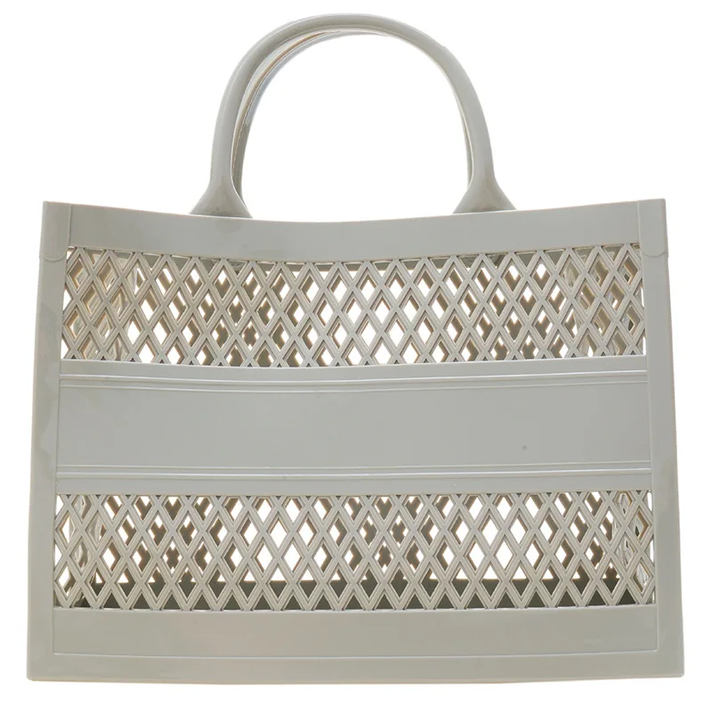 Chic Mesh Beach Tote - Stylish Clear Handbag and Travel Accessory