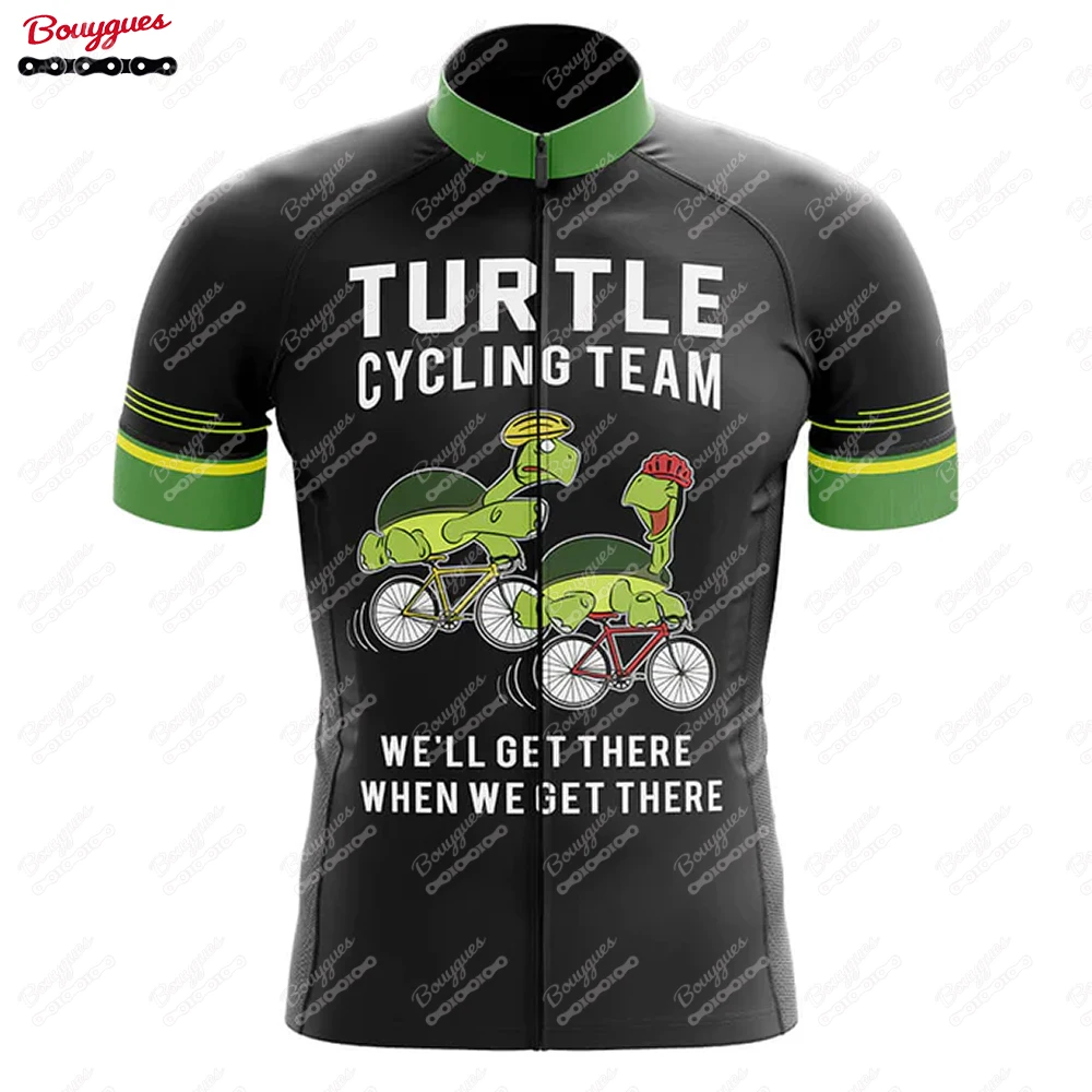 Camiseta de ciclismo del equipo Turtle Cycling para hombre, maillot reflectante de manga corta para ciclismo de montaña, ropa de ciclismo de montaña para equipo profesional de descenso, nueva