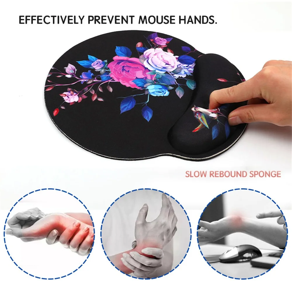 Almofada de Teclado Ergonômica de Espuma de Memória Mouse Pad Descanso de Pulso Coaster Antiderrapante Base de Borracha tipo Fácil Mármore - Imagem 6