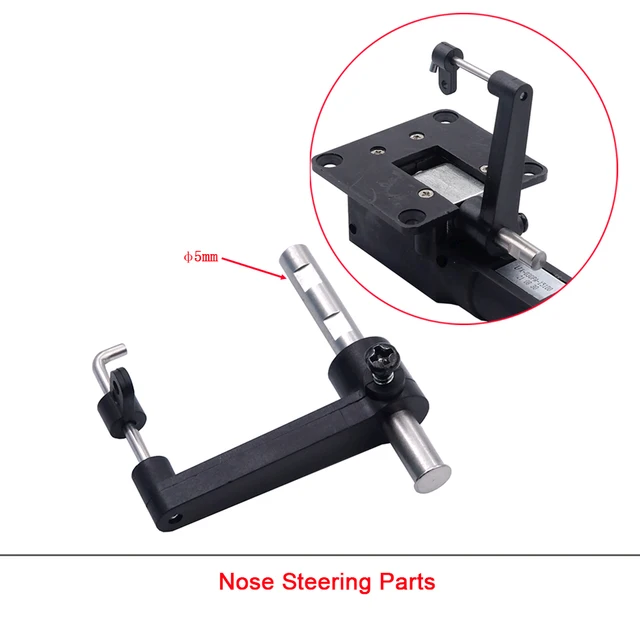 55g Electric Retractable Landing Gear For RC Airplane (3-5kg) - Servoless, Metal Steering Block, 5mm Shaft