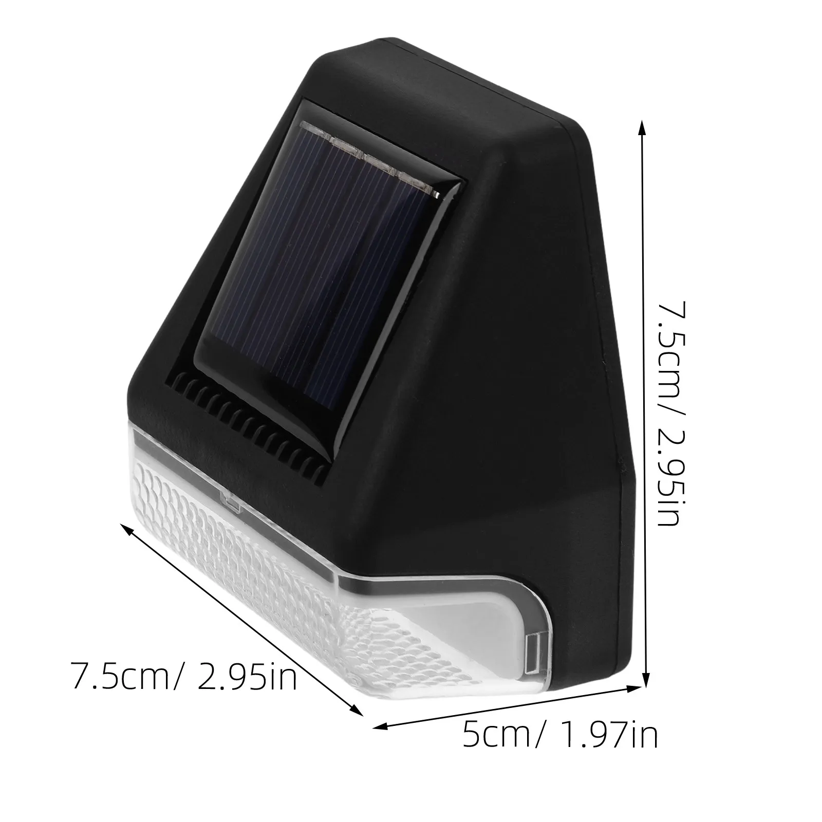 1Pcs LED 태양 벽 램프 야외 방수 따뜻한 흰색 빛 IP65 태양 전지 패널 정원 베란다 울타리 장식