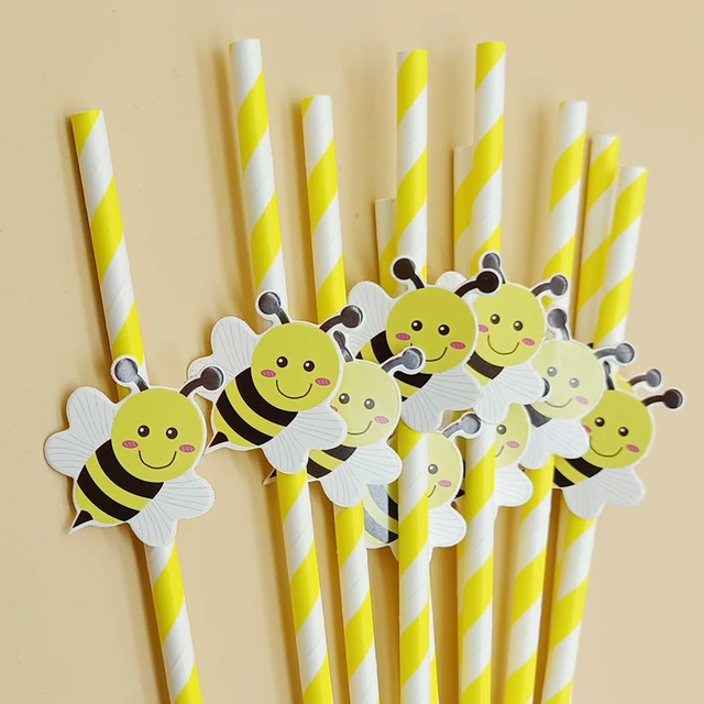 Bumble Bee Party Straws,Yellow and Black Party Straws.Mom to Be - Paper  Party Straws - AliExpress