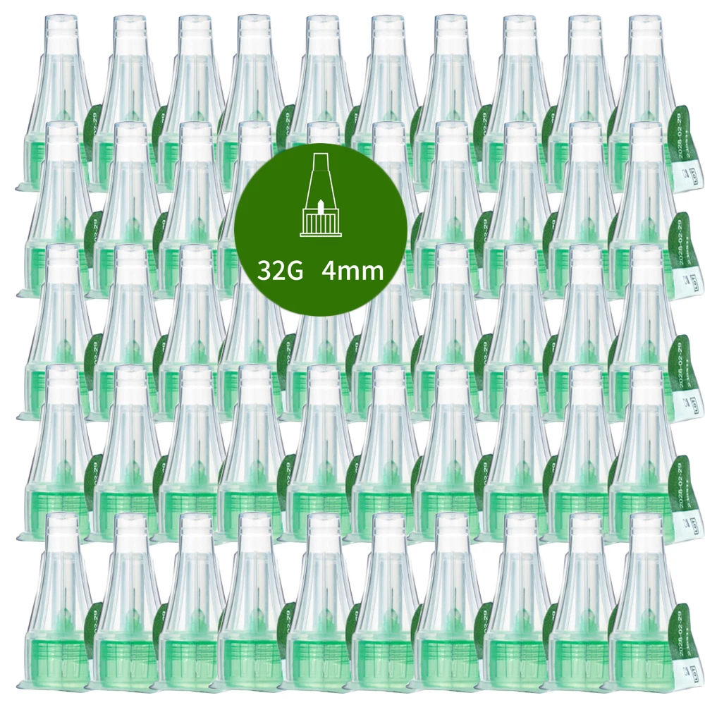 100-1000Pcs 매직 펜 인슐린 카트리지 펜 팁 리리 인슐린 주사 펜 의료 독립 포장 4/6/8mm 32G/31G