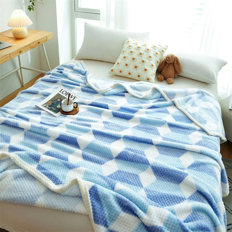 

Comfortable Knit Blanket Throw Soft Chenille Yarn Knitted Blanket Machine Washable Handmade Knit Throw Blanket for Couch Bed