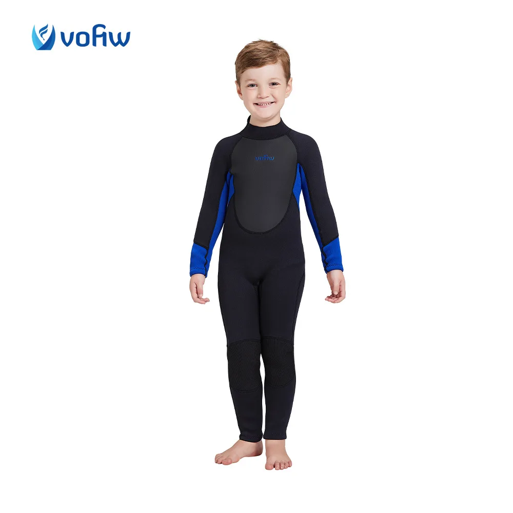 Children's 3mm Neoprene Diving Suit Boys One Piece Long Sleeve Swimsuit Kids Thickened Cold Proof Warm Surfing Swimming Wetsuit