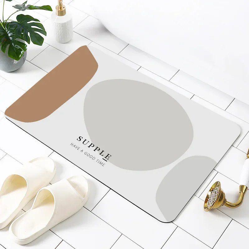 

Toilet, bathroom doorway, absorbent foot mat, door mat, anti-slip, quick-drying diatom mud floor mat, diatomite soft carpet