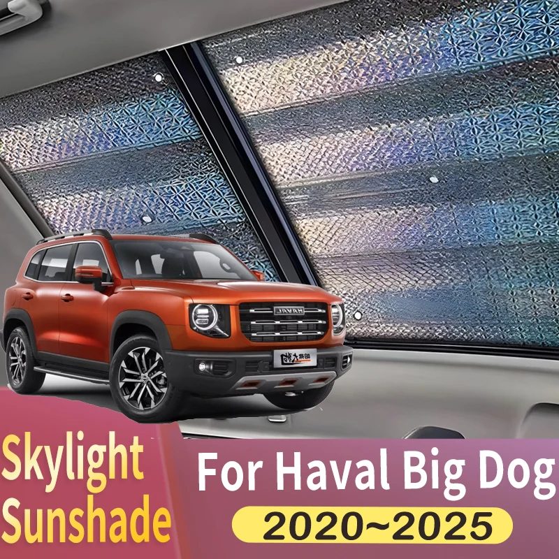 Sunroof Sunshade Suitable For Haval Big Dog Dargo 2020~2025 2021 2022 Car Panoramic Roof 2X Heat Shield Window Sunshade Anti-UV