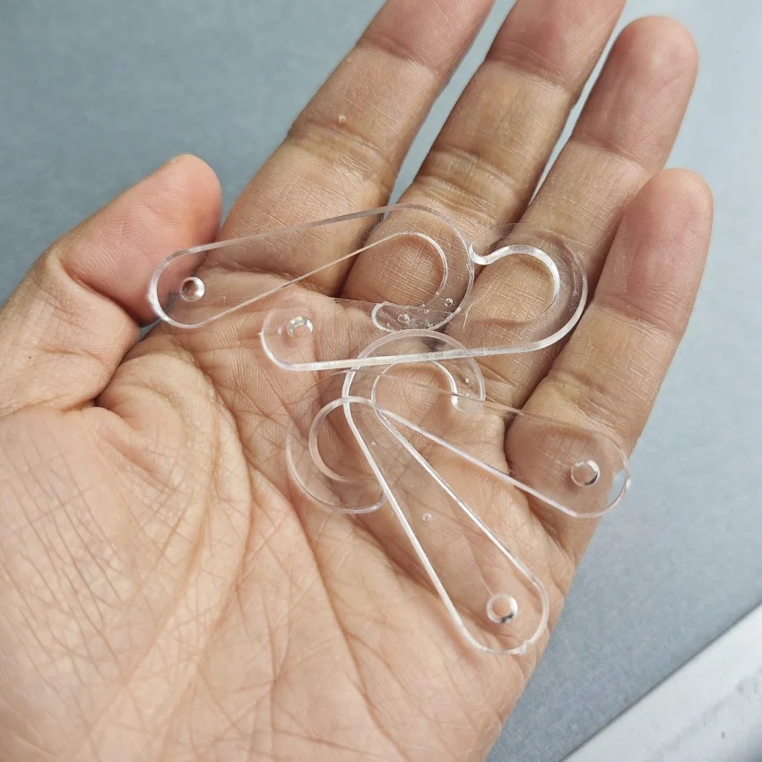 1000pcs 플라스틱 PP 포장 걸이 디스플레이 못 후크 행거 양말 타워 제품 의류 액세서리