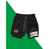 Shinazugawa Sanemi Print 2in1 Running Workout Shorts Men Gym Performance Shorts with Phone Pocket Towel Loop Athletic Activewear