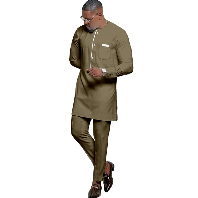 Mustapha Long Sleeve Dashiki Outfit - Image 3