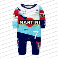 2024 Newborn One-piece Romper F1 Racing Extreme Sport Lovers Baby Leisure Suit Outdoor Sports Boys Girls Baby Crawling Suit 1