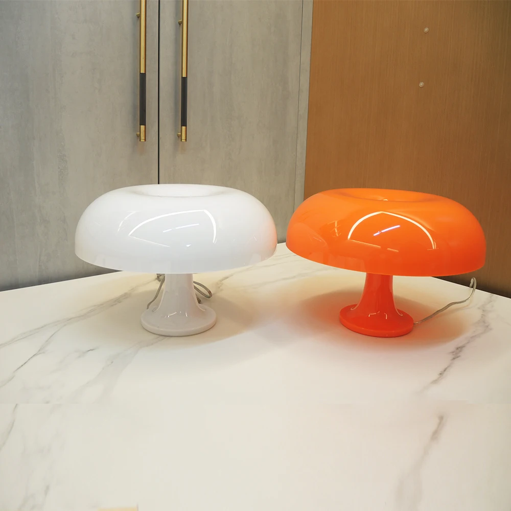 Modern Italy Designer LED Mushroom Table Lamp For Hotel Bedroom Bedside Living Room Decoration Lighting Minimalist Desk Lights table lamp
