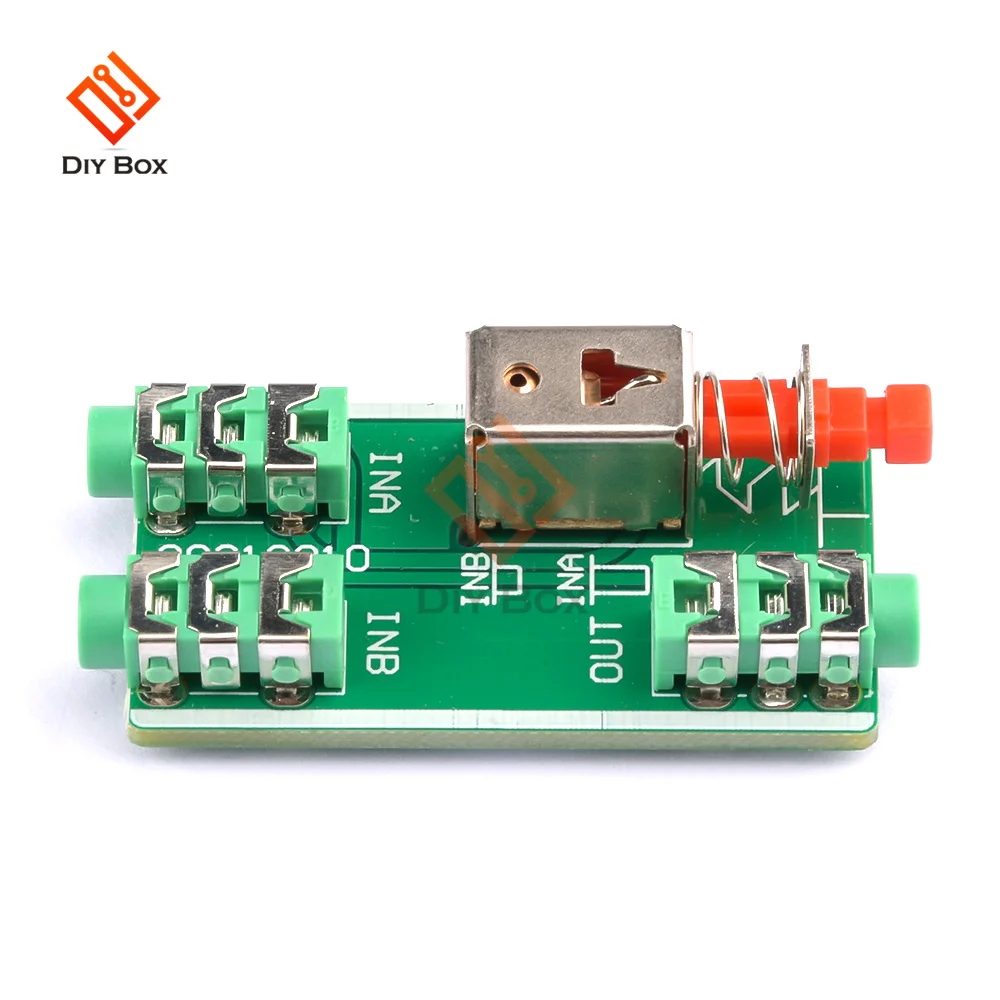 Scheda Di Commutazione Audio Blocco Di Ingresso Audio A / B Da 3.5Mm Selezione Opzionale Modulo Di Tipo Di Uscita Un Ingresso Audio A Due Uscite Audio