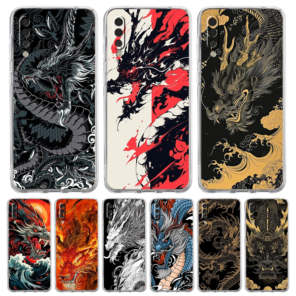 Chinese Dragon Transparent Silicone Phone Case Cover